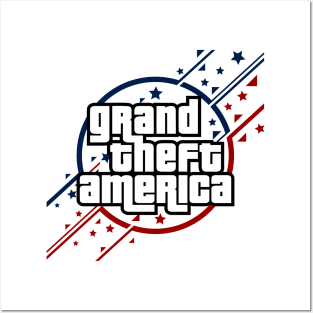 GTA Gift Parody | American Corruption | Grand Theft America Posters and Art